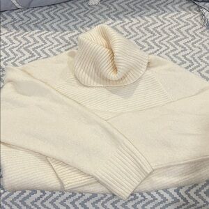 Mango Soft Cream Cowl Neck Sweater